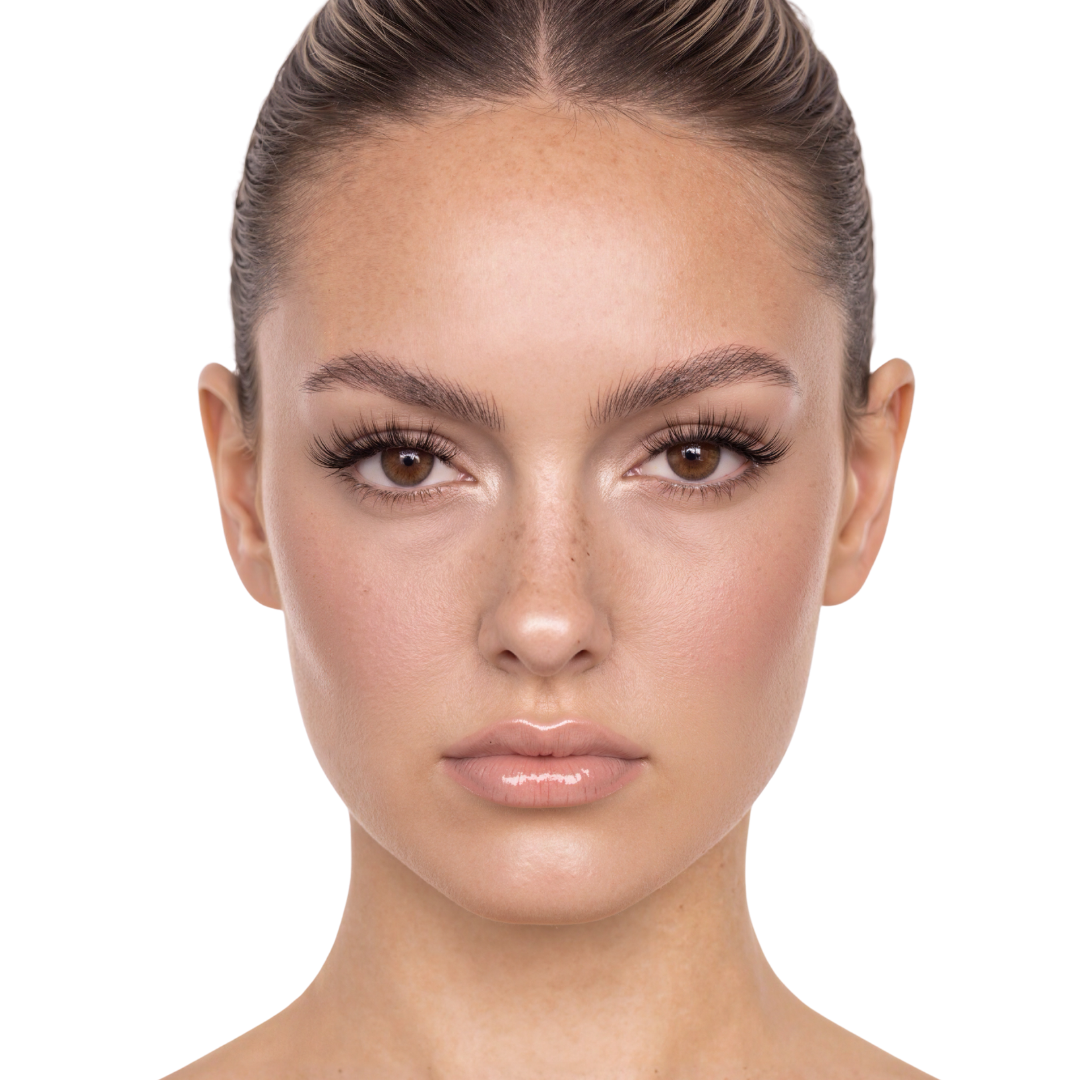 Model wearing CoreLash Pocket 009 lashes with a customizable Fluffy effect