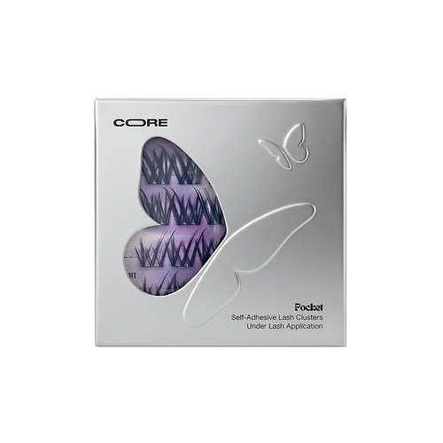 Closed CoreLash Pocket 018 package for Siren Gaze Wispy Foxy self-adhesive lash clusters