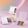 CoreLash Night Set packaging on a pink background, includes three bestselling self-adhesive lash clusters for wispy, spike, and lower-lash glam looks. Easy to apply, no glue needed. 