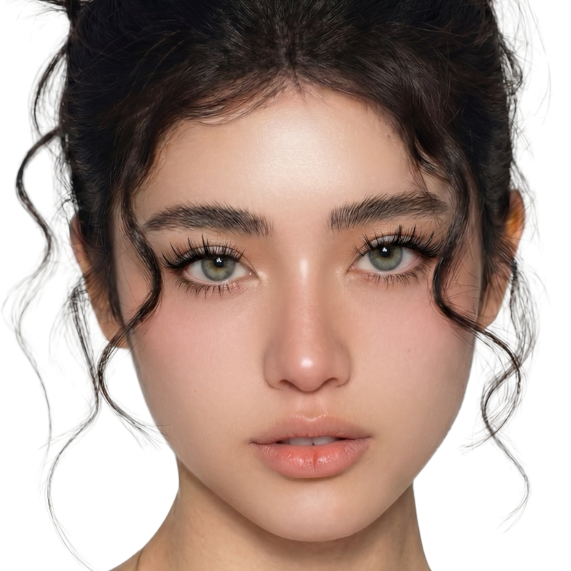 Close-up of a model after wear CoreLash Day 001 spike doll style self-adhesive lash