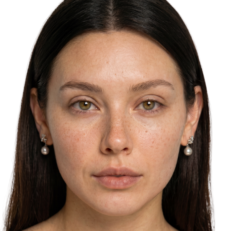Close-up of a model before wear CoreLash self-adhesive lash